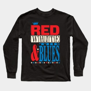 Red, White & the Blues Retro Poster Long Sleeve T-Shirt